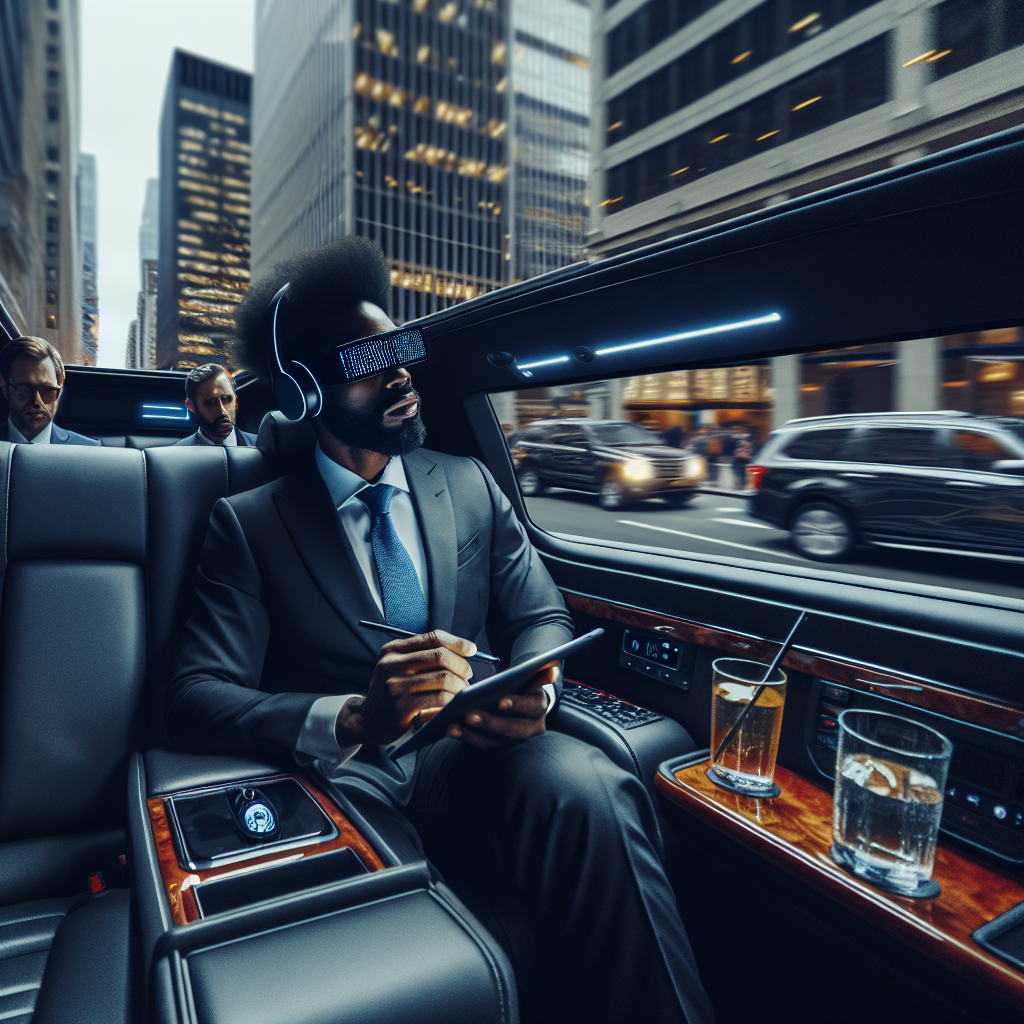 EWR Luxury car-limo service - In-Car Amenities: Working on the Go with Luxury car-limo service during Prudential Center events and busy New Jersey transit