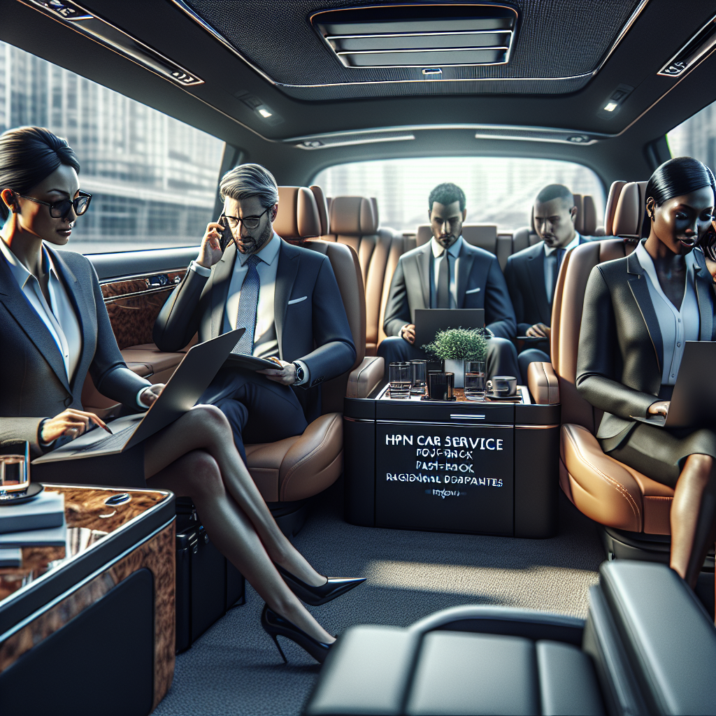 HPN Car service - In-Car Amenities: Working on the Go with Car service during fast-track regional departures and elite privacy