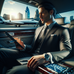PHL Airport car service - In-Car Amenities: Working on the Go with Airport car service during long-distance connections and tri-state area transfers
