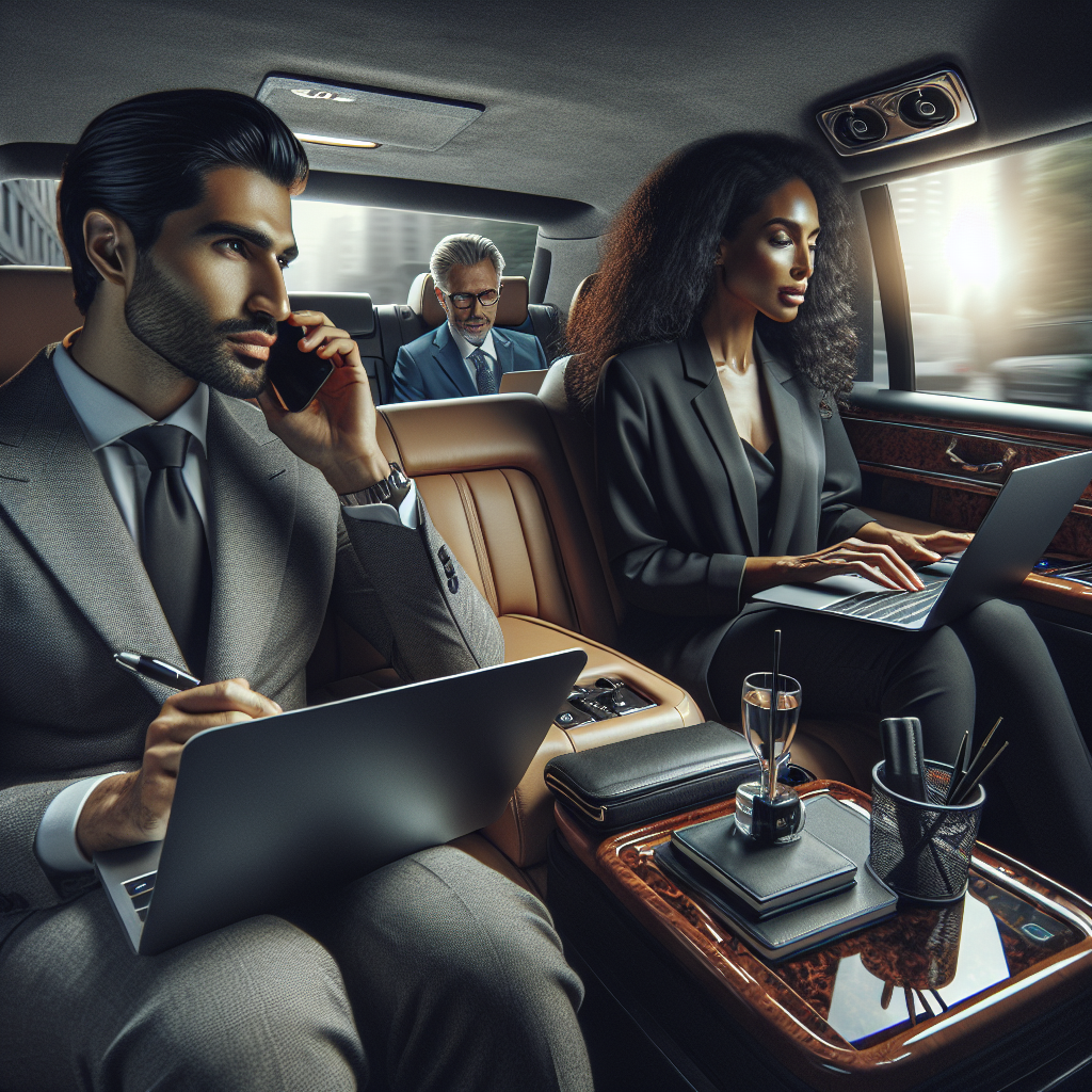 PHL Luxury car-limo service - In-Car Amenities: Working on the Go with Luxury car-limo service during long-distance connections and tri-state area transfers