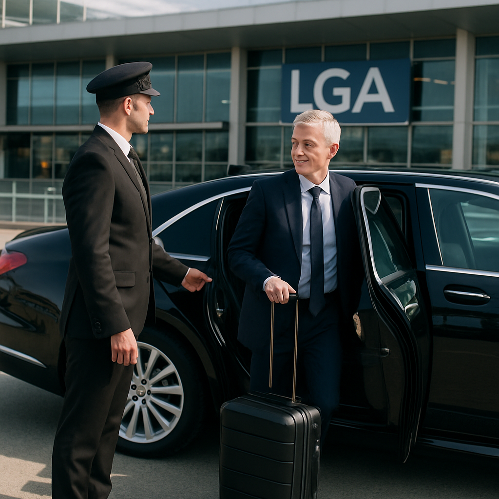 LGA Airport Transfer - Focus: Providing premier airport transfer to/from LGA. Highlight: Punctuality, professional chauffeurs, and luxury fleet comfort for all travelers.