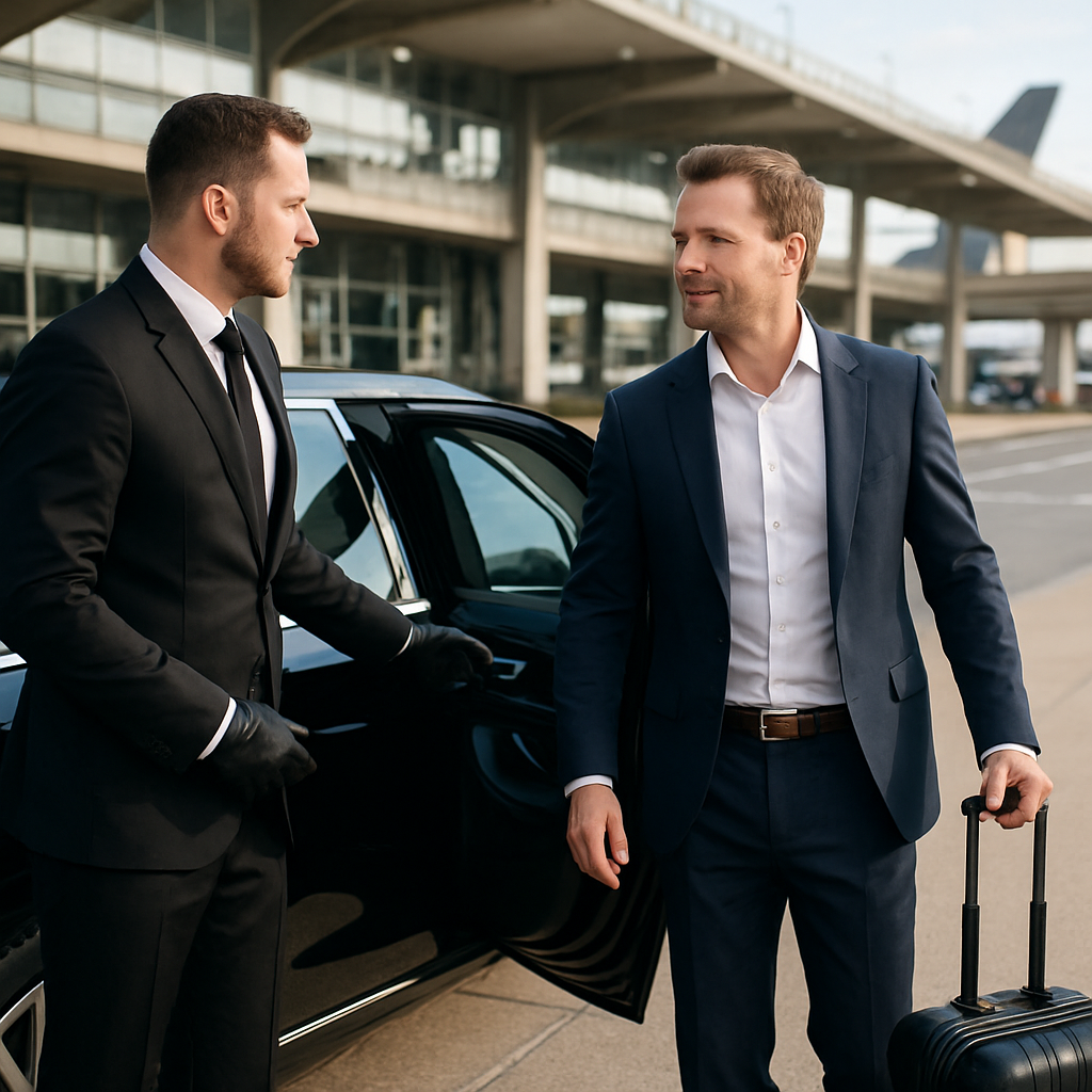 PHL Luxury Car Service - Focus: Providing premier luxury car service to/from PHL. Highlight: Punctuality, professional chauffeurs, and luxury fleet comfort for all travelers.