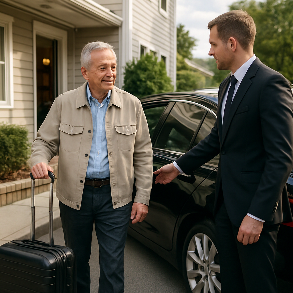Middlesex County to EWR Black Car Service - Focus: Convenient and stress-free black car service from Middlesex County to EWR. Highlight: Door-to-door service, zero parking hassles, and flight tracking.