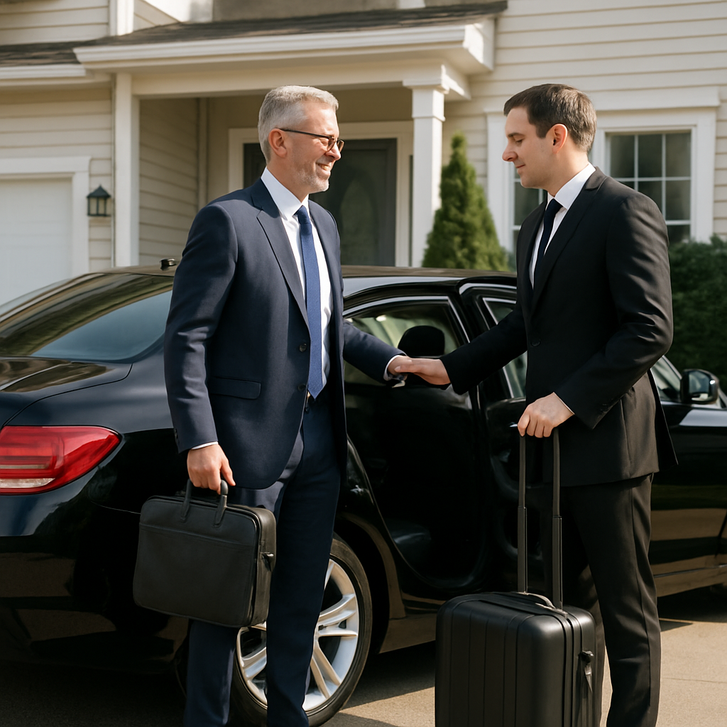 Morris County to EWR Black Car Service - Focus: Convenient and stress-free black car service from Morris County to EWR. Highlight: Door-to-door service, zero parking hassles, and flight tracking.