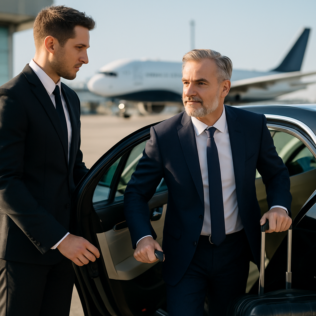 Orange County to TEB Luxury Car Service - Focus: Convenient and stress-free luxury car service from Orange County to TEB. Highlight: Door-to-door service, zero parking hassles, and flight tracking.