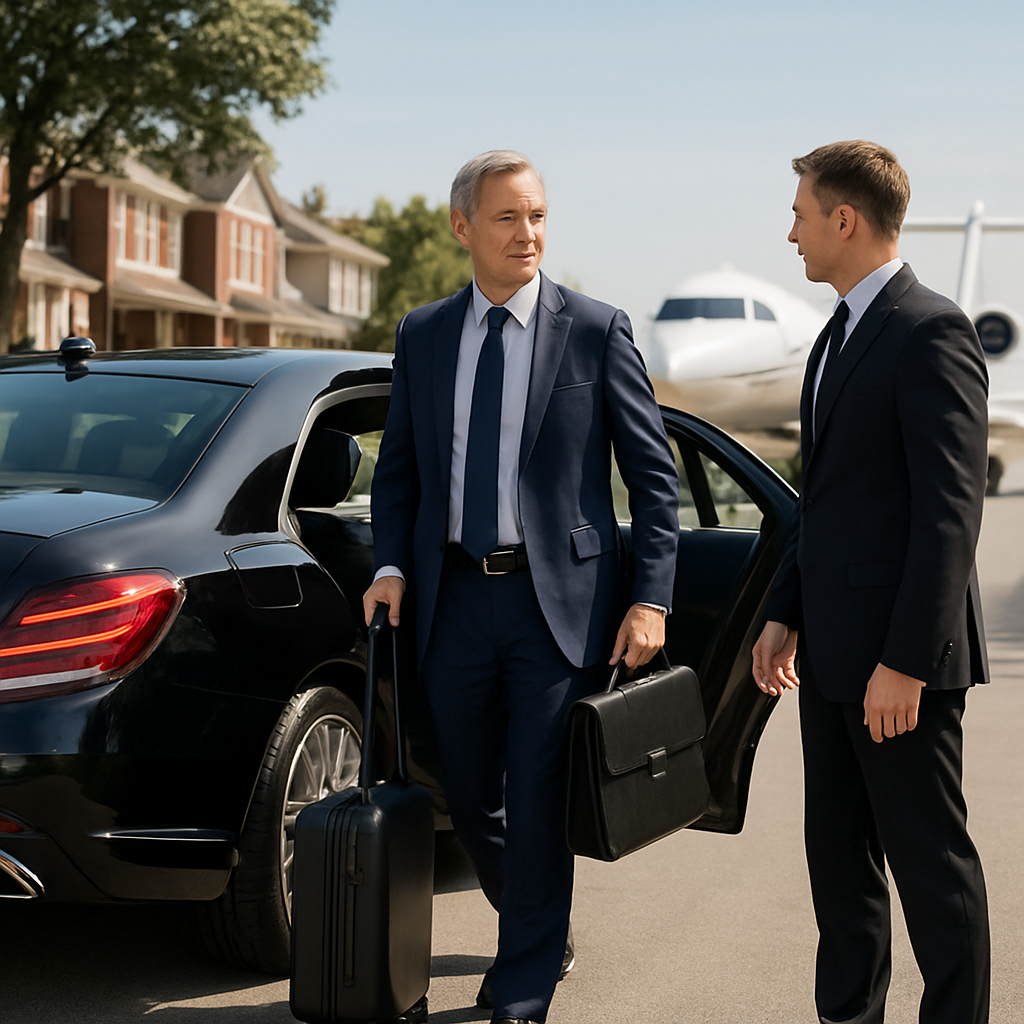 Middlesex County to TEB Luxury Car Service - Focus: Convenient and stress-free luxury car service from Middlesex County to TEB. Highlight: Door-to-door service, zero parking hassles, and flight tracking.