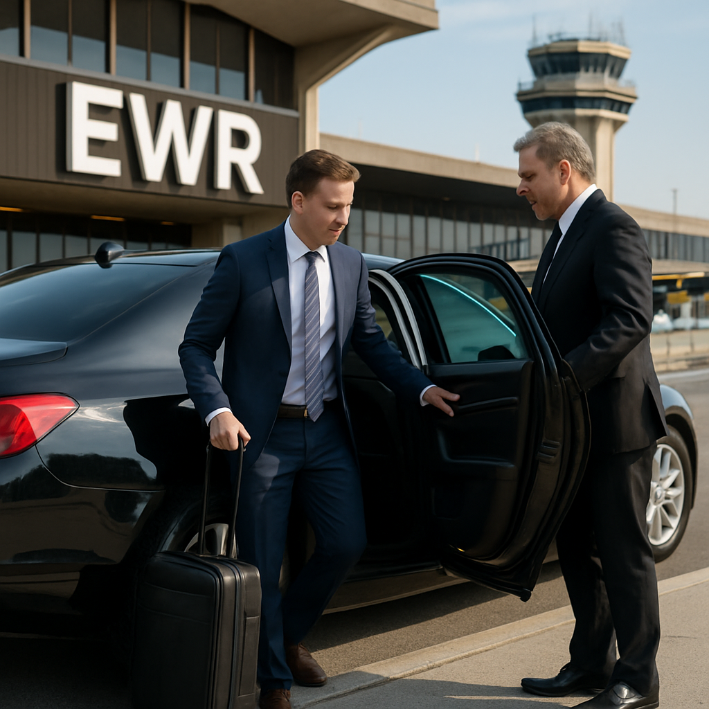 Hudson County to EWR Airport Limo - Focus: Convenient and stress-free airport limo from Hudson County to EWR. Highlight: Door-to-door service, zero parking hassles, and flight tracking.