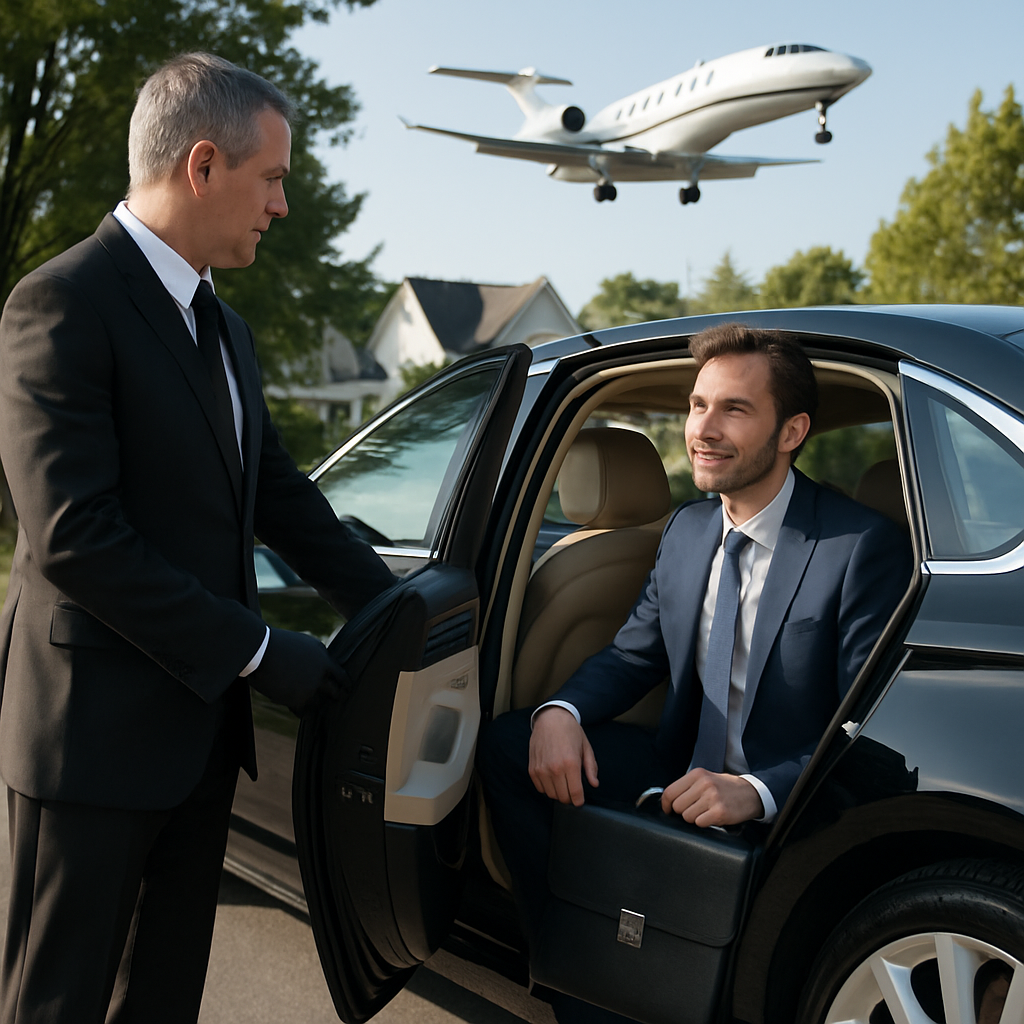 Somerset County to TEB Chauffeur Service - Focus: Convenient and stress-free chauffeur service from Somerset County to TEB. Highlight: Door-to-door service, zero parking hassles, and flight tracking.