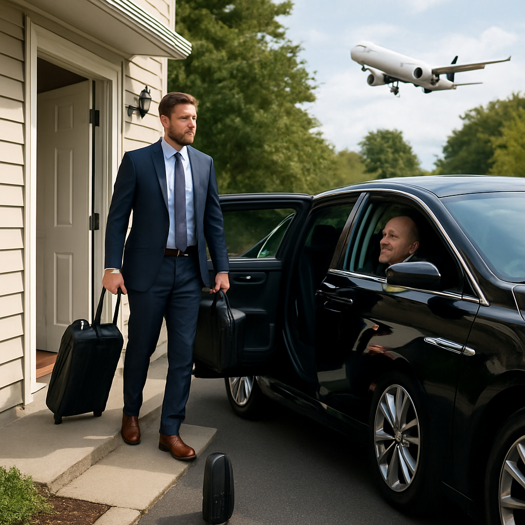 Essex County to TEB Luxury Car Service - Focus: Convenient and stress-free luxury car service from Essex County to TEB. Highlight: Door-to-door service, zero parking hassles, and flight tracking.