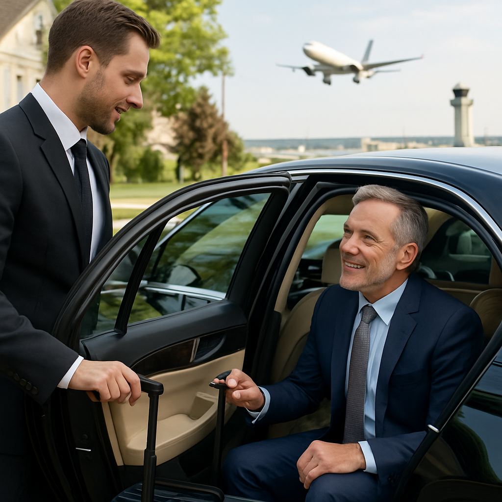 Middlesex County to HPN Luxury Car Service - Focus: Convenient and stress-free luxury car service from Middlesex County to HPN. Highlight: Door-to-door service, zero parking hassles, and flight tracking.