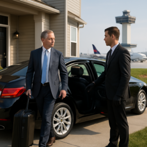 Somerset County to JFK Chauffeur Service - Focus: Convenient and stress-free chauffeur service from Somerset County to JFK. Highlight: Door-to-door service, zero parking hassles, and flight tracking.