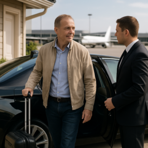 Bergen County to HPN Black Car Service - Focus: Convenient and stress-free black car service from Bergen County to HPN. Highlight: Door-to-door service, zero parking hassles, and flight tracking.