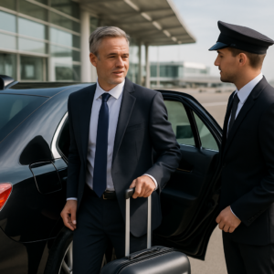 Orange County to TEB Airport Limo - Focus: Convenient and stress-free airport limo from Orange County to TEB. Highlight: Door-to-door service, zero parking hassles, and flight tracking.