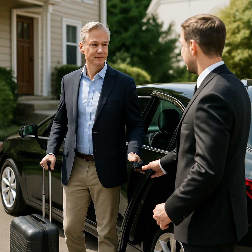 Rockland County to TEB Black Car Service - Focus: Convenient and stress-free black car service from Rockland County to TEB. Highlight: Door-to-door service, zero parking hassles, and flight tracking.