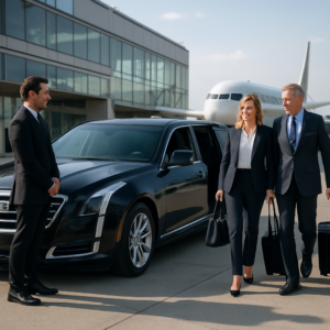 Corporate Event Airport Limo Bergen County - Focus: Luxury airport limo for your corporate event in Bergen County. Highlight: Making a statement with our fleet, professional service, and customized event packages.