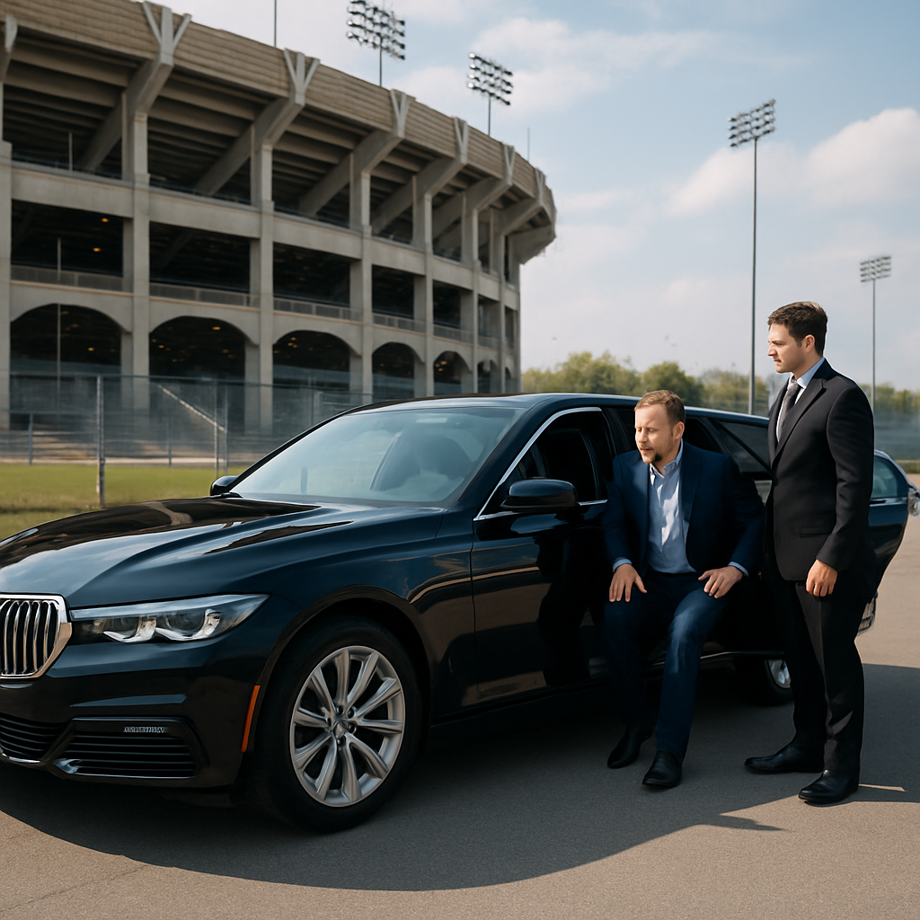 Sporting Event Black Car Service Middlesex County - Focus: Luxury black car service for your sporting event in Middlesex County. Highlight: Making a statement with our fleet, professional service, and customized event packages.