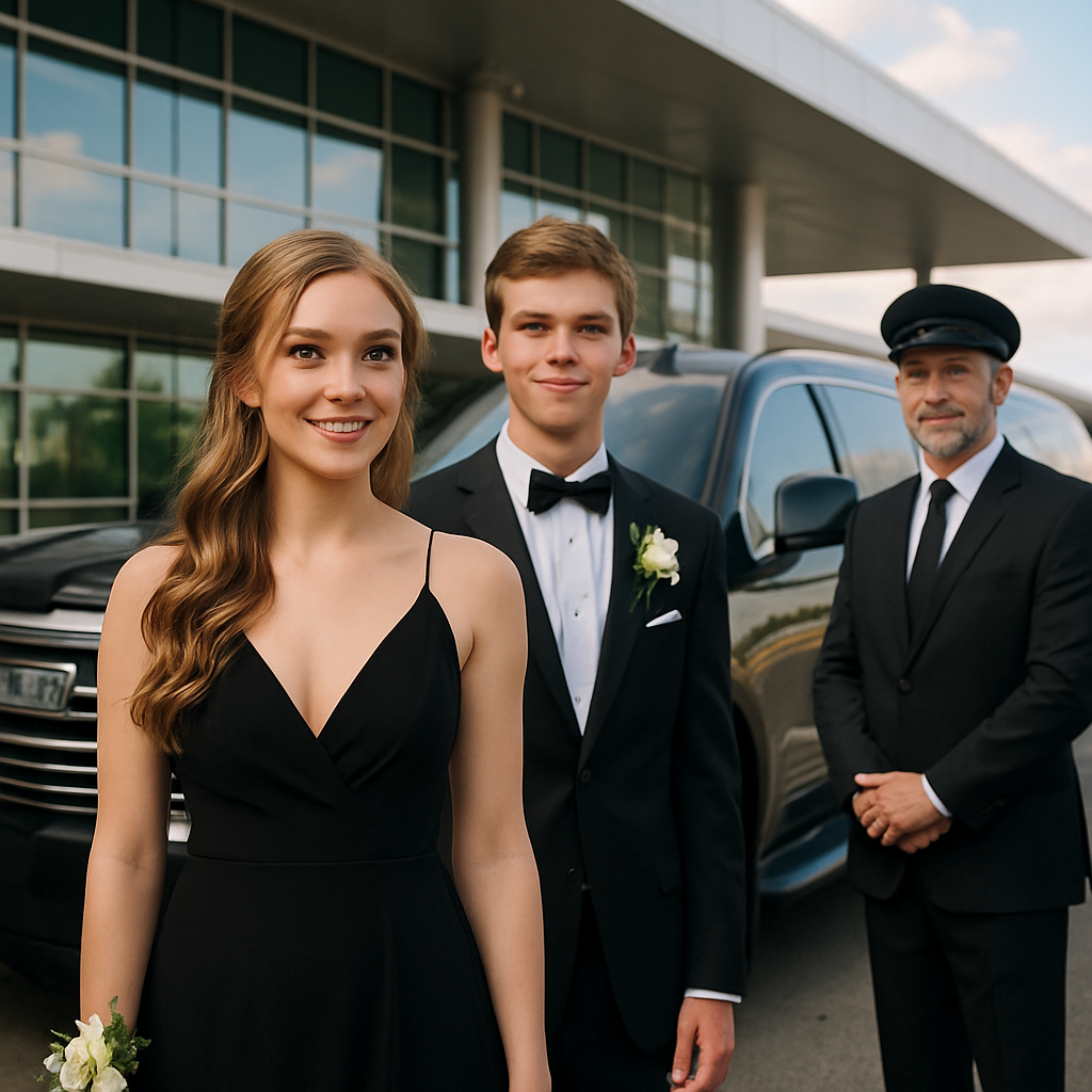 Prom Airport Transfer Bergen County - Focus: Luxury airport transfer for your prom in Bergen County. Highlight: Making a statement with our fleet, professional service, and customized event packages.