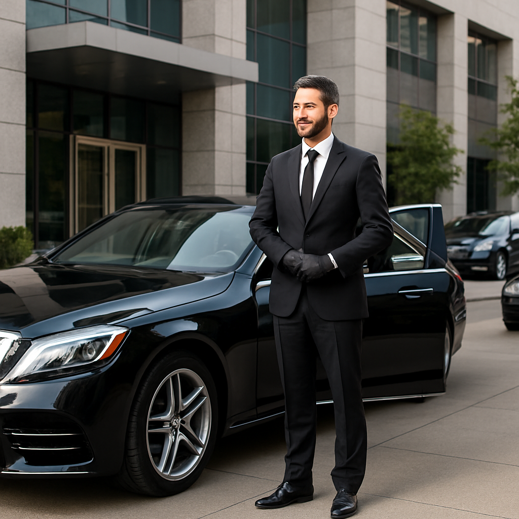 Corporate Event Chauffeur Service Middlesex County - Focus: Luxury chauffeur service for your corporate event in Middlesex County. Highlight: Making a statement with our fleet, professional service, and customized event packages.
